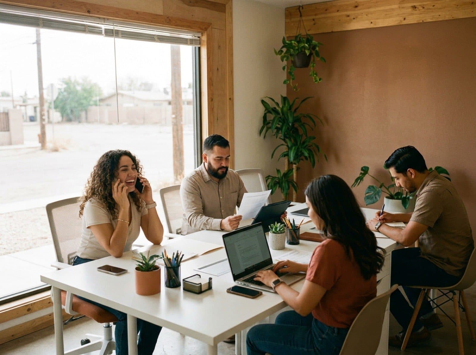 Equipo de Ágil Financiera en su oficina de Mexicali